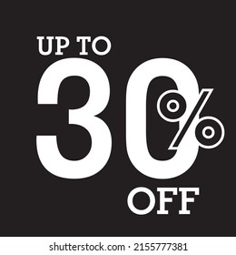 30% big sale upto off discount design. vetor illustration.