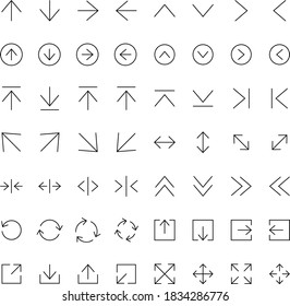 30+ Black Linear Arrow Icon Set. Arrow Collection. Icon Set. Arrow Icon.