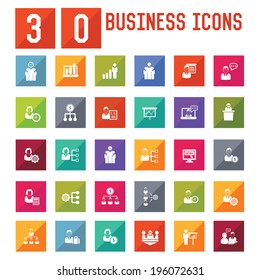 30 Business,Human resource icons,vector 