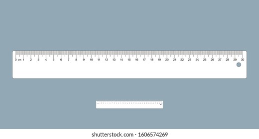 30 centimeter flat scale ruler vector stock vector royalty free 1606574269