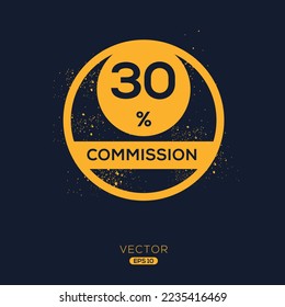 30 % eingeschränktes Angebot der Kommission, Vektorlabel.