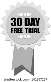 30 Day, Free Trial, Icon Vector