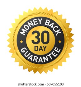 30 day money back guarantee label