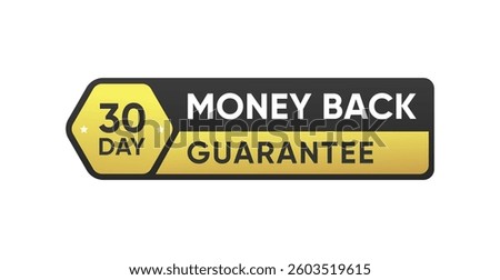 30 day Money Back Guarantee Label Banner design