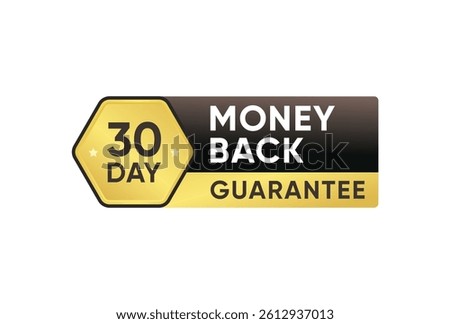 30 day Money Back Guarantee Banner Label design