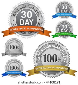 30 Day Money Back Guaranteed and 100% Satisfaction Guaranteed Sign Set