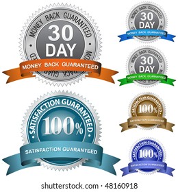 30 Day Money Back Guaranteed and 100% Satisfaction Guaranteed Sign Set