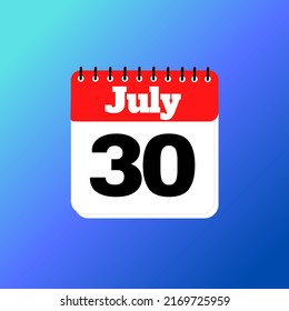 30 Day of month january february march april may june july august september october november dark blue calendar with blue background with 3d shadow, date, Important