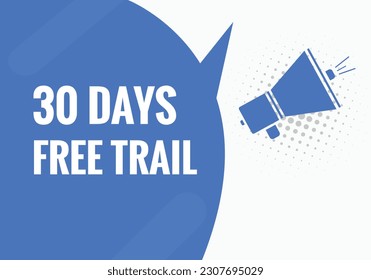 30 days Free trial Banner Design. 30 day free banner background