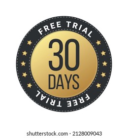 30 Days Free Trial Stamp Flat Stock Vector (Royalty Free) 2128009043 ...