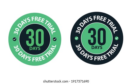 30 days free trial vector icon for software related products