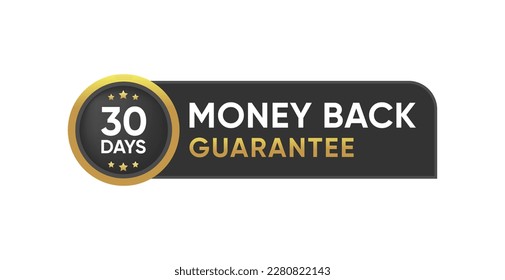 30 days money back guarantee Label Banner icon design