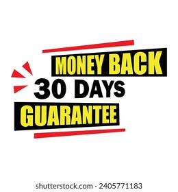 30 days money back guarantee design. warranty sign and symbol.