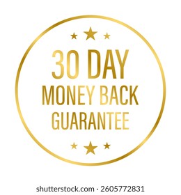 30 days money back guarantee icon vector for graphic design, logo, website, social media, mobile app, UI illustration