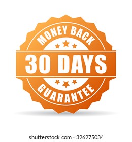 30 Days Money Back Guarantee Icon On White Background