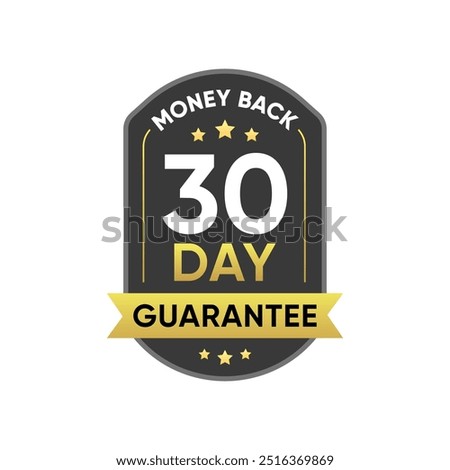 30 days money back guarantee Badge Banner icon vector design