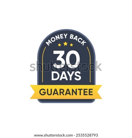 30 days money back guarantee Badge icon design