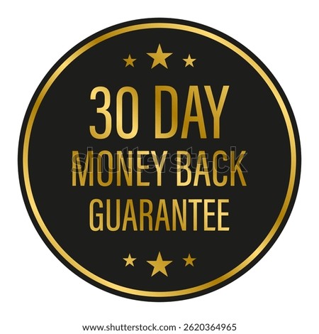 30 days money back guarantee icon vector for graphic design, logo, website, social media, mobile app, UI illustration