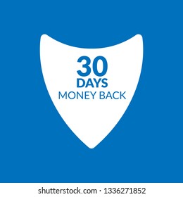 30 Days Money Back Shield.rubber stamp, label, badge, logo,seal. Designed for your web site design, logo, app, UI