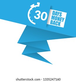 30 days money back sign. modern sticker,label,banner. 