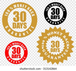 30 days money back, vector