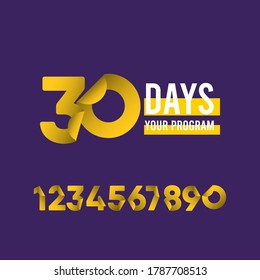 30 Days Your Program Vector Template Design Illustration
