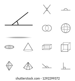 30 degree angle icon. Geometric figures icons universal set for web and mobile