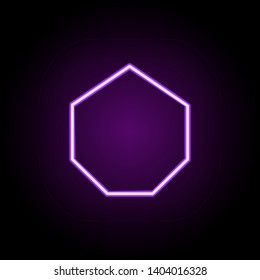 30 degree angle neon icon. Elements of Geometric figures set. Simple icon for websites, web design, mobile app, info graphics