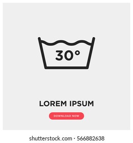 30 degree water vector icon
