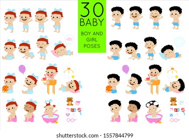 30 Different Baby Girl and Boy Poses and Accesories.