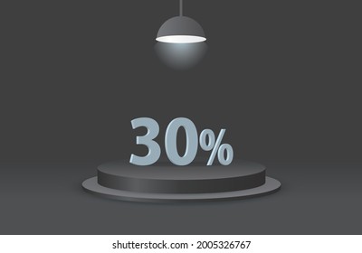 30 % Rabatt auf 3D-Vektor-Design-Plakat