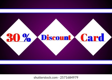 30% discount card, 30% discount shopping card, 30% discount voucher