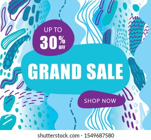 Up to 30% Discount. Dynamic text shape. Sale offer price sign. Special offer symbol. Save 30 percentages. Geometric vector banner. Discount tag text. Gradient shape badge. Colorful background. Vector