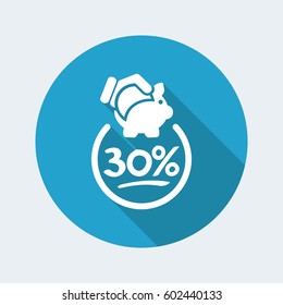 30% Discount label icon