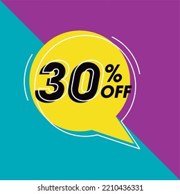 30 % Rabatt-Angebot. Lilac-gelber Ballon