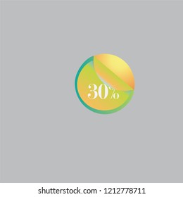 
30% discount on gray background