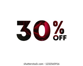 30% of the discount, promotion sale offer.