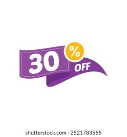 30% Rabatt Verkauf Vektor Design Collection Template Illustration Flat