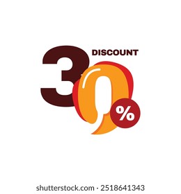 30% Discount Sale Vector Template Design Illustration Collection