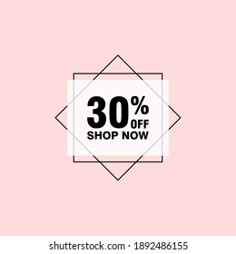 30 Rabatt, Vektor-Vektorausweise für Labels, , Aufkleber, Banner, Tags, Web-Aufkleber, Neues Angebot. Discount-Origami-Zeichenbanner