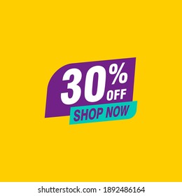 30 Rabatt, Vektor-Vektorausweise für Labels, , Aufkleber, Banner, Tags, Web-Aufkleber, Neues Angebot. Discount-Origami-Zeichenbanner