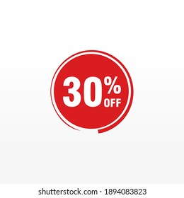 30 discount, Sales Vector badges for Labels,  Stickers, Banners, Tags, Web Stickers, New offer. Discount sign banner