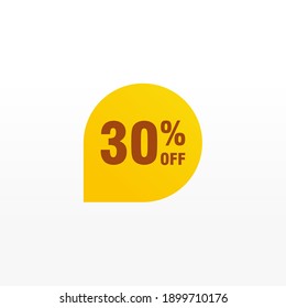 30 descuento, distintivos de vectores de venta para etiquetas, , pegatinas, banners, etiquetas, etiquetas, etiquetas web, nueva oferta. Banner de signo de origami de descuento