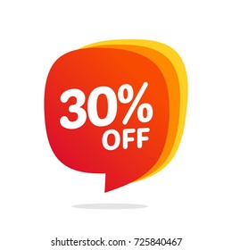 30 Discount Sales Vector Badges Labels Stock Vector (Royalty Free ...