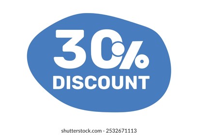 30% discount ticket icon template vector flat design