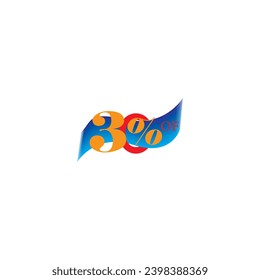 30% de descuento de arte vectorial