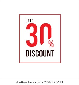 30% Discount vector logo, icon, graphics