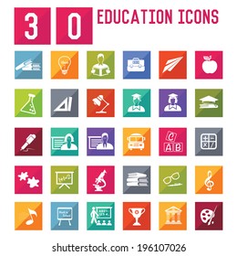 30 Education icons,vector