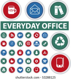 30 botones de círculo lindo todos los días. vector