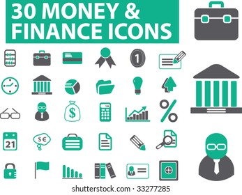 30 íconos financieros. vector